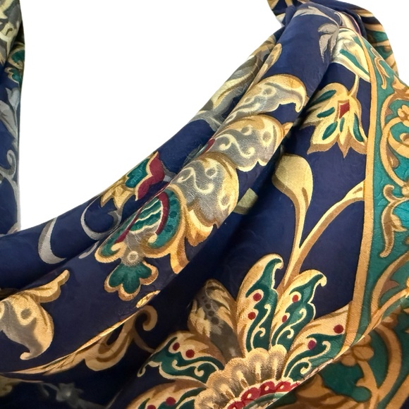 Vintage Bill Blass Silk Scarf w/ Hand-Rolled Edges - Picture 6 of 8